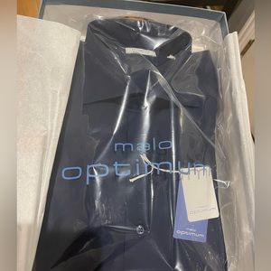 Malo Optimum Navy Blue Dress Shirt Sz 16